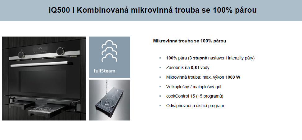 Vestavné a kombinované trouby Siemens iQ500